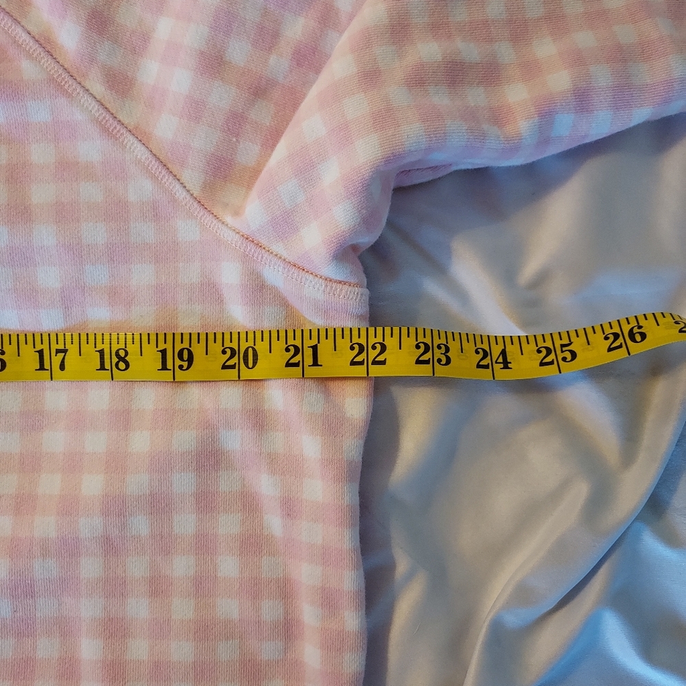 Draper James Women's Sweatshirt Size XL Pink Gingham  Checked Cottagecore Spring - Picture 5 of 10